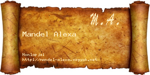 Mandel Alexa névjegykártya